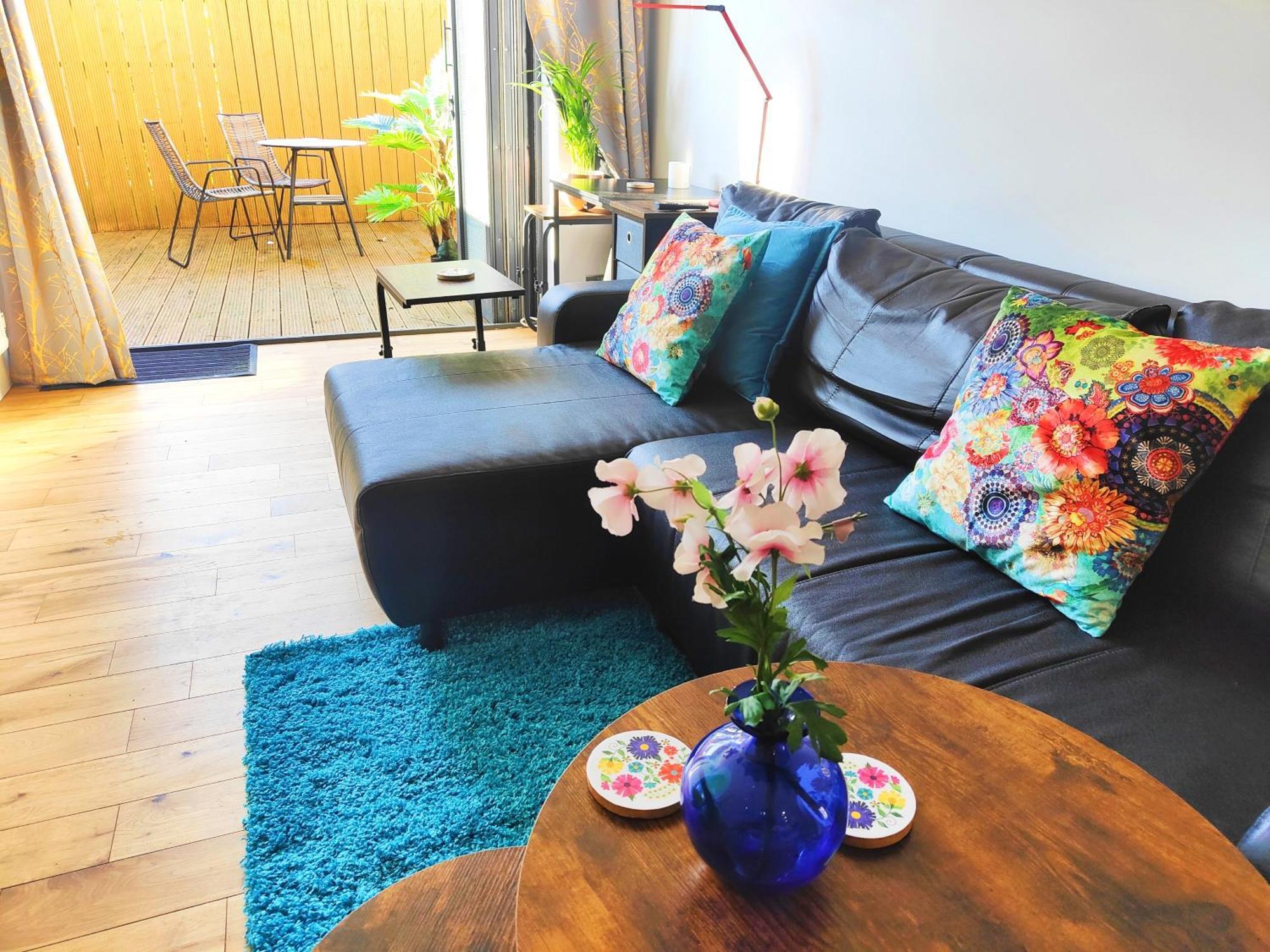 Modern Central Brighton Patio Flat - Free Parking! Luaran gambar